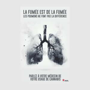 NB Lung Cannabis Poster - White (French)